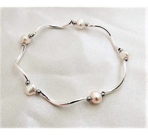Pearl Stretchable Bracelet - White (BA-903518)