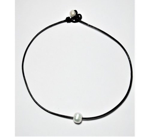 Organic Single Pearl Necklace (LN-903529)