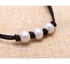3 Pearls - Past Present Future Leather Necklace (LN-906027)