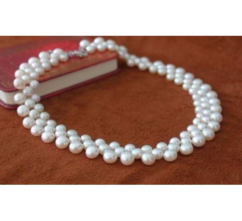 Classic White Pearl Necklace (NL-33301)