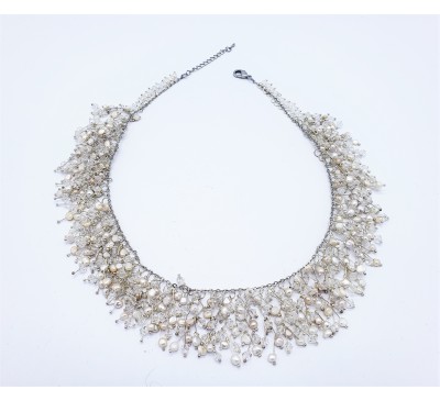 Galaxy White Seed Pearl Necklace (NLM-6500)