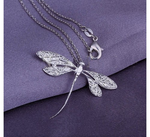 925 Sterling Silver Dragonfly Pendant (PD-903407)