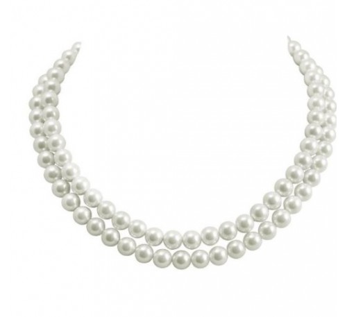 Classic Double Strand Pearl Necklace (PN-907504)