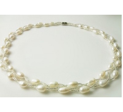 Classic Triple Strands Necklace (PN-903513)