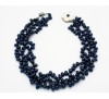 Sicily Triple Strands Pearl Necklace - Black (PN-903582)