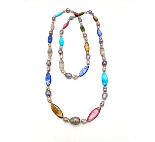 Multi Color Long Necklace (PN-190330)