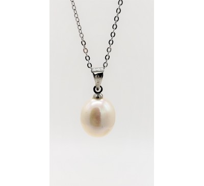 9-10mm Single White Pearl Pendant Only - (PD-805133)