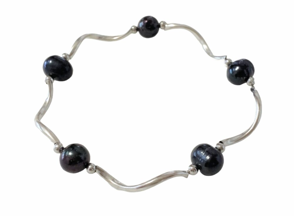 Pearl Stretchable Bracelet - Black (BA-903517)