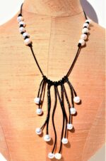 Tassel Leather Necklace (LN-906040)