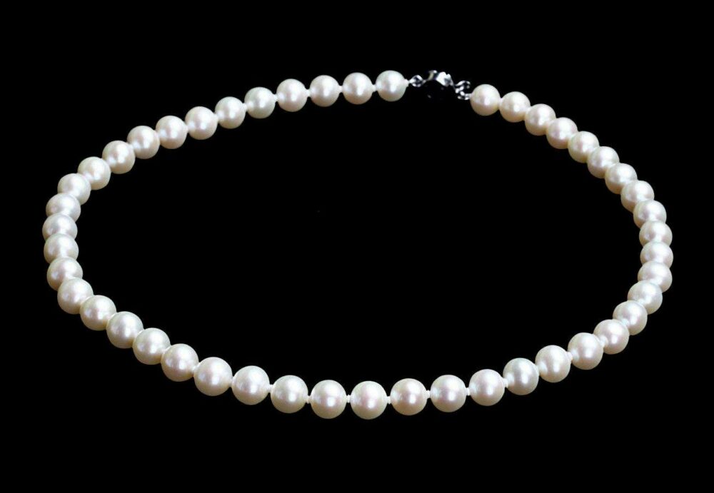 White Pearl Necklace (PN-800068)