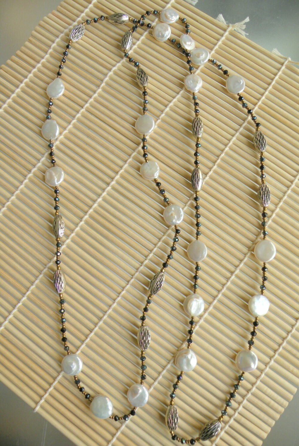 Opera Coin Pearl Necklace (NLM-2501-25)
