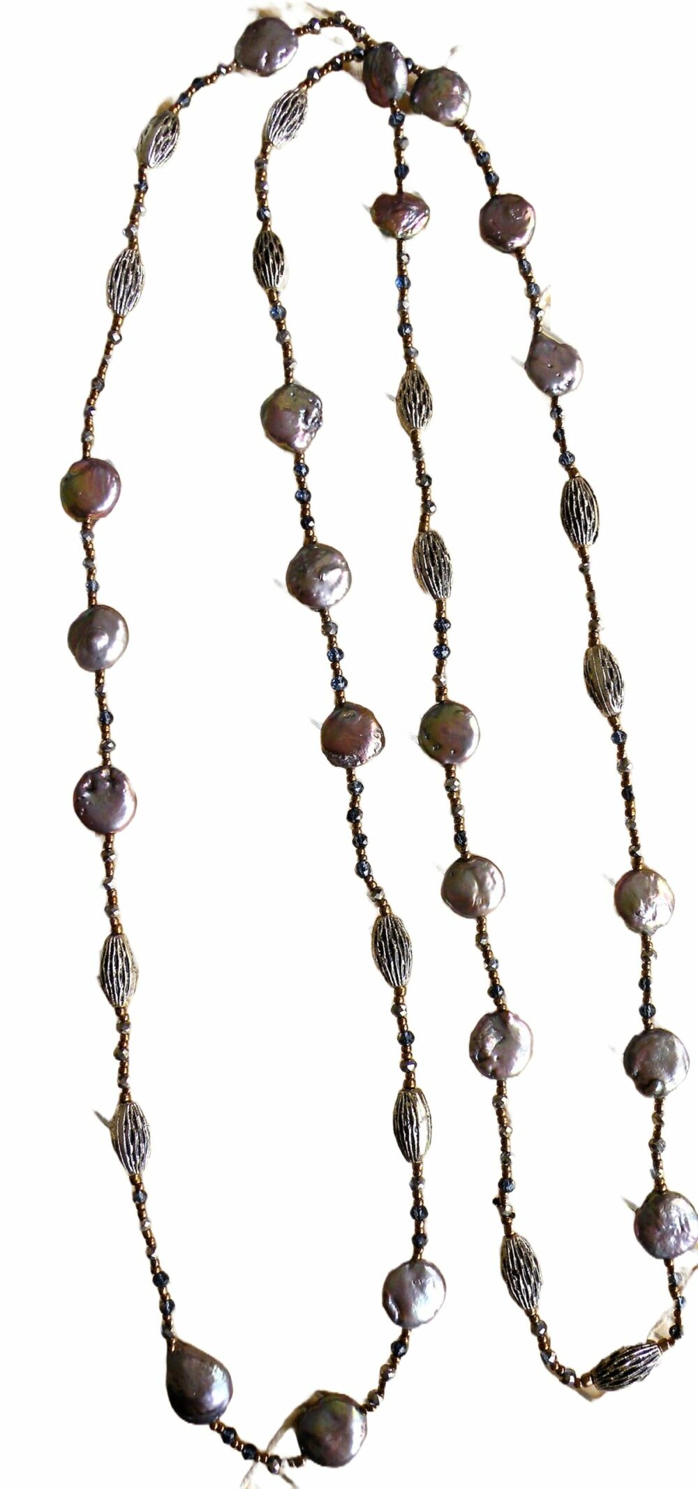Opera Coin Pearl Necklace (NLM-2503-25)