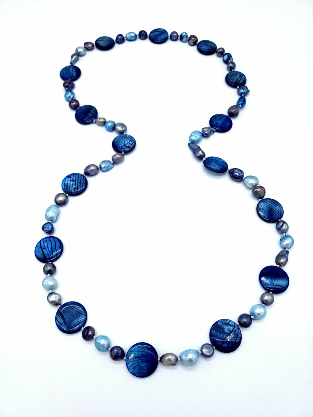 Hand-painted Multi Color Long Necklace (PN-190312)