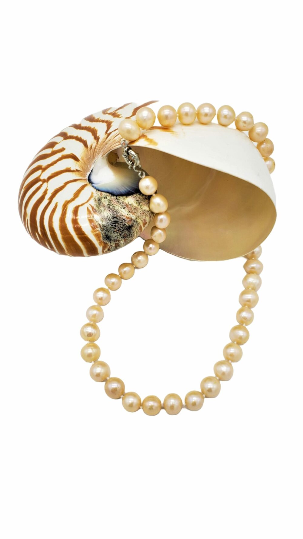 Classic Champagne Pearl Necklace - PN-800067